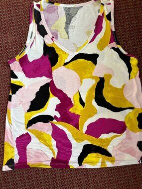 Women's Brightly-Colored Sleeveless Tunic Top